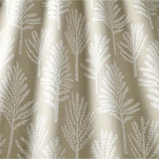 mediterran country desing klasszikus elegans szovet szott polieszter minta levelek fuggony kiegeszitok textil lakberendezes felujitas natur.JPG